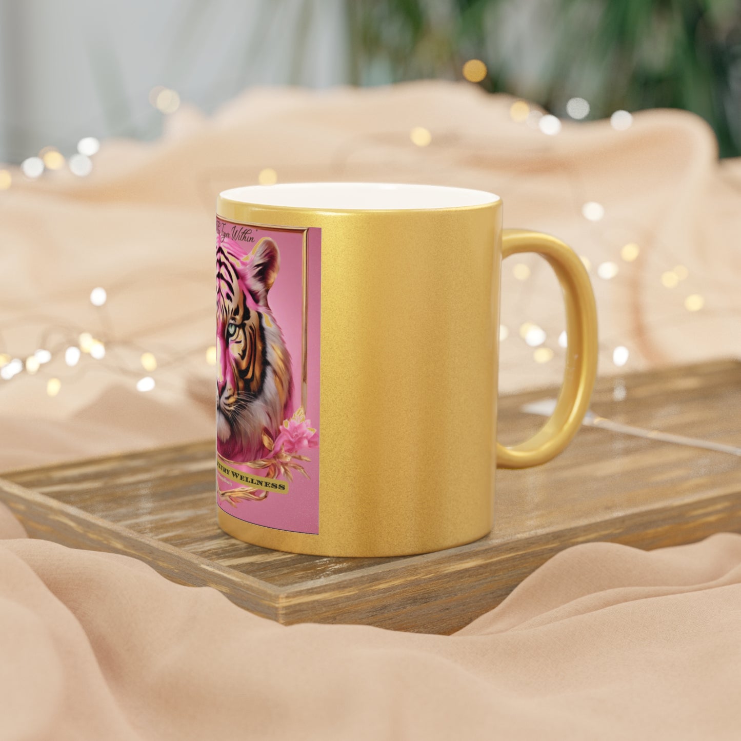 Ultimate Luxury Wellness Sparkling Unleash the Tiger Mug (Gold/Silver)