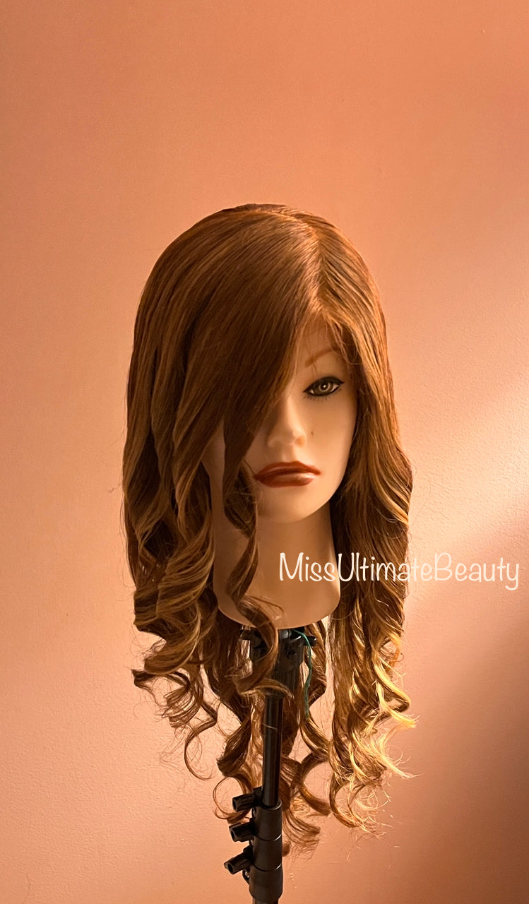 The "Blonde, Bold & Beautiful" 13 x 6 Human Lace Wig w/ Honey & Beach Blonde Highlights 26 inch